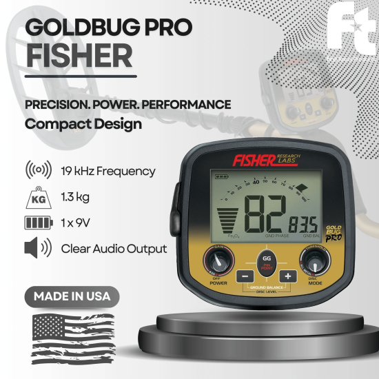 Fisher Goldbug Pro avec disque de recherche de 11